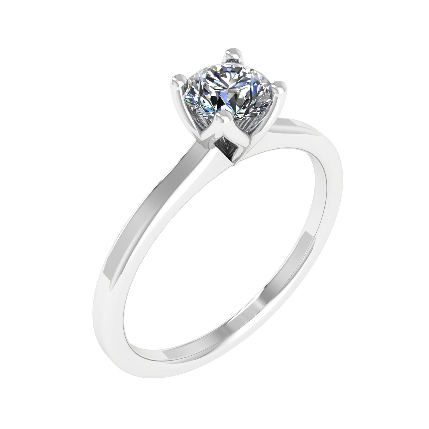 SOLITAIRE 5.00mm ROUND ENGAGEMENT RING